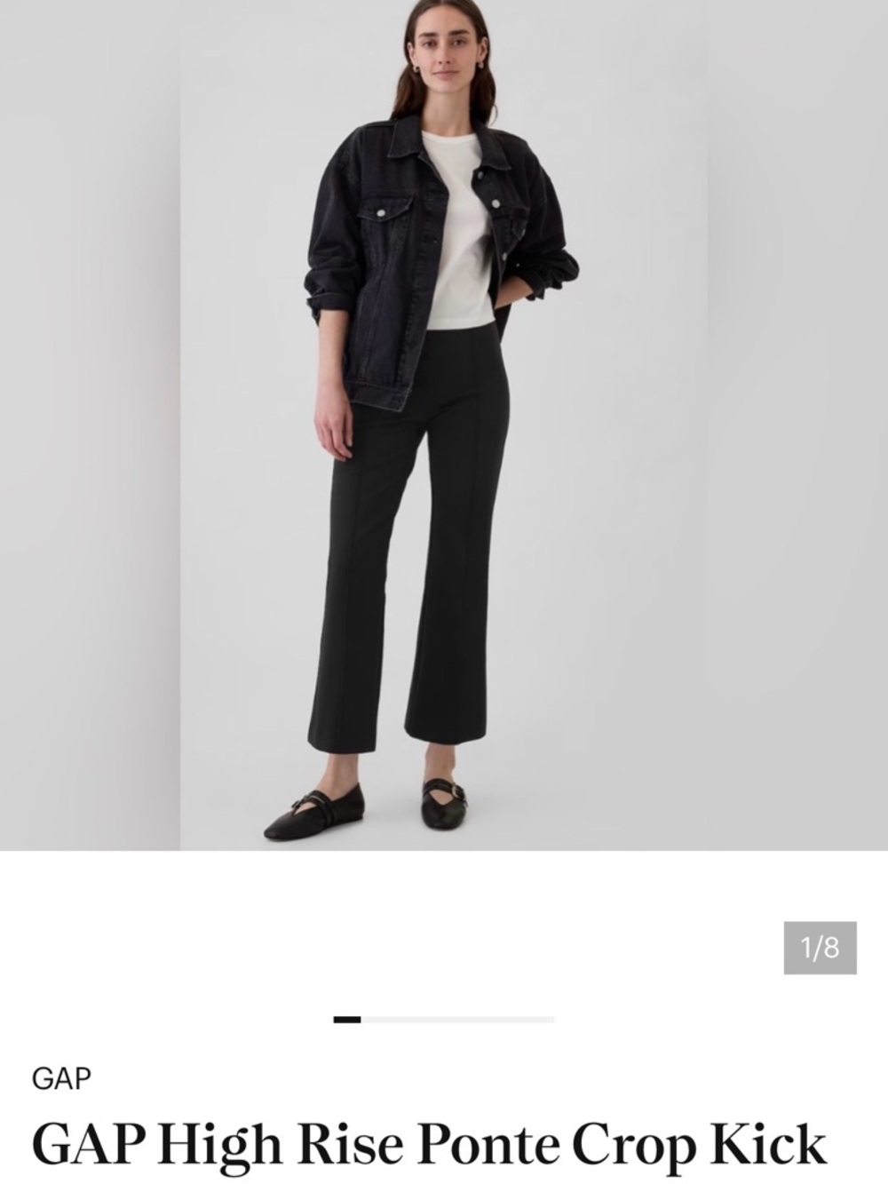Gap Ponte Kick Crop 8 black